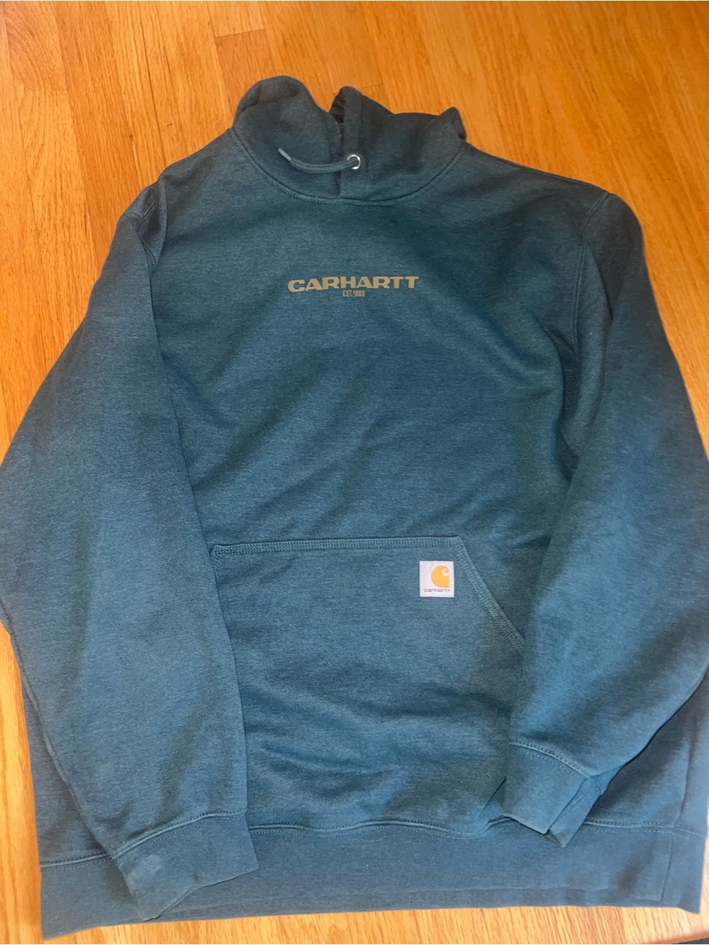 Carhartt Men's Teal Turtleneck Pullover Sweatshirt